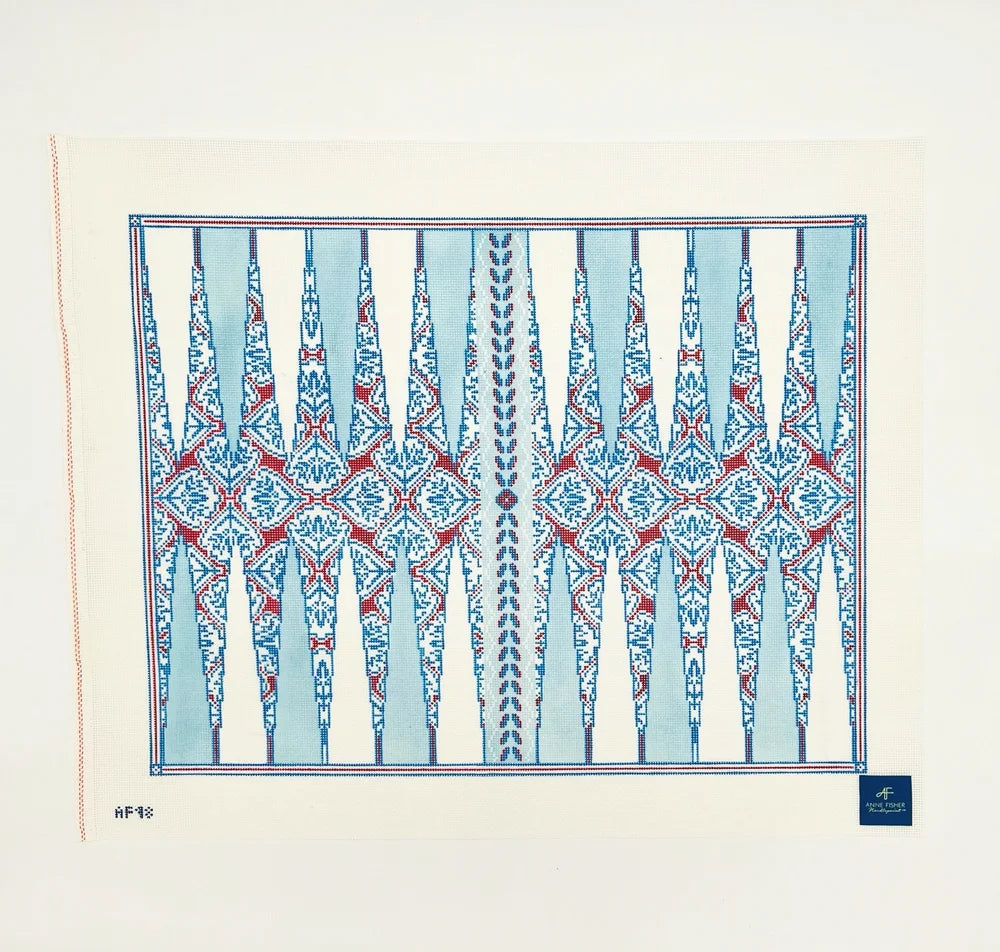 Anne Fisher Red Medallion Backgammon Board AF98