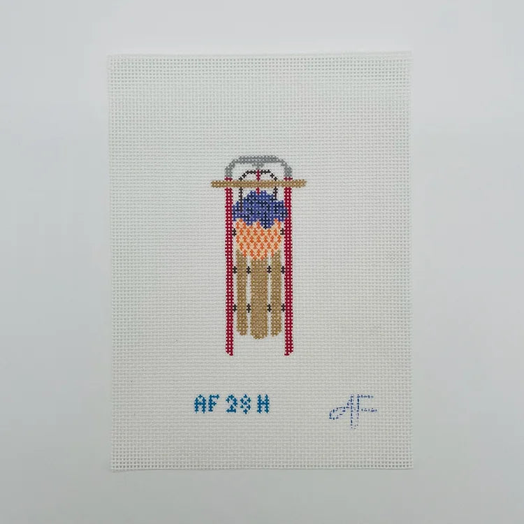 Anne Fisher Sled with Hydrangea AF28H