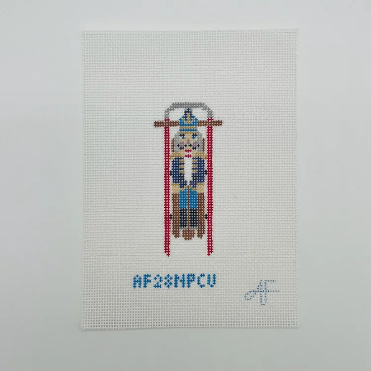 Anne Fisher Sled with Purple Nutcracker AF28NCPU