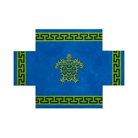 Snappy Turtle on Blue JP-BC 098