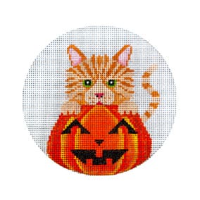 Orange Tabby in the Pumpkin JP-H 252