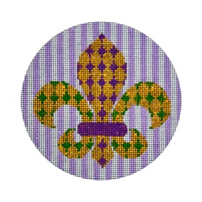 Purple, Green & Gold Fleur de Lis JP-L 631