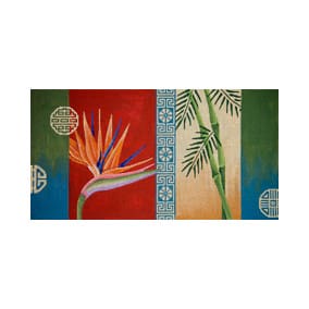 Bird of Paradise, Bamboo & Coins JP-O 038