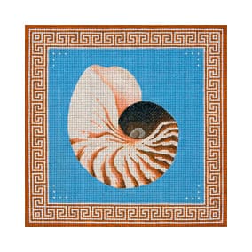 Nautilus Shell w/Oriental Border JP-O 013