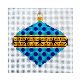 Blue Polkadots w/Gold Ornament JP-X 305-13