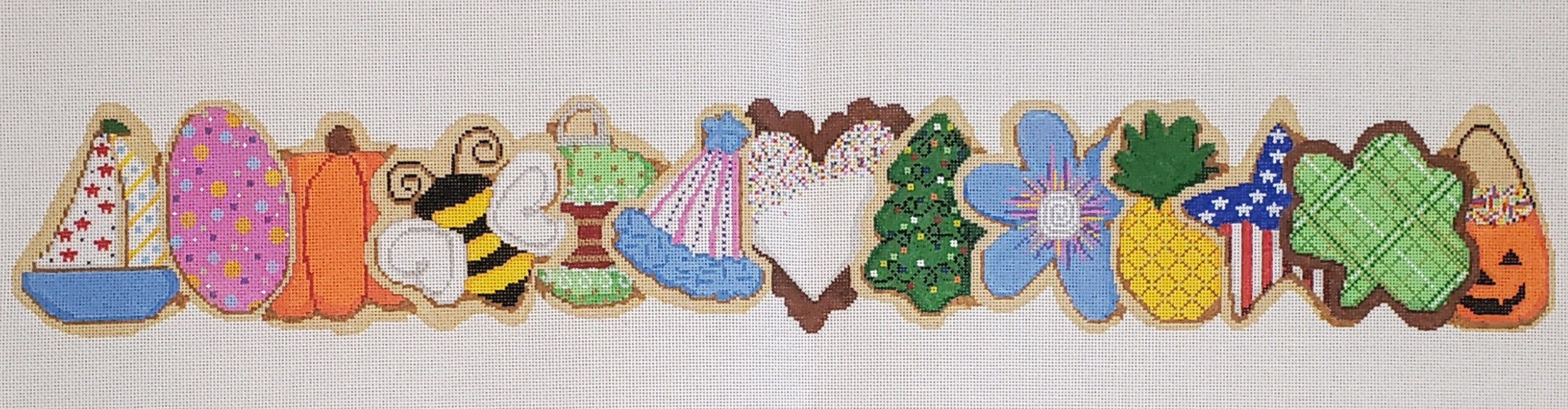 All Holiday Cookies Apron Row w/Christmas LL-APR-3