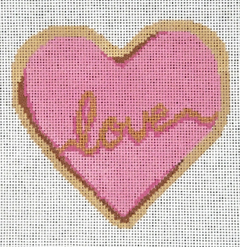 Love Heart Cookie w/Stitch Guide LL-C-14