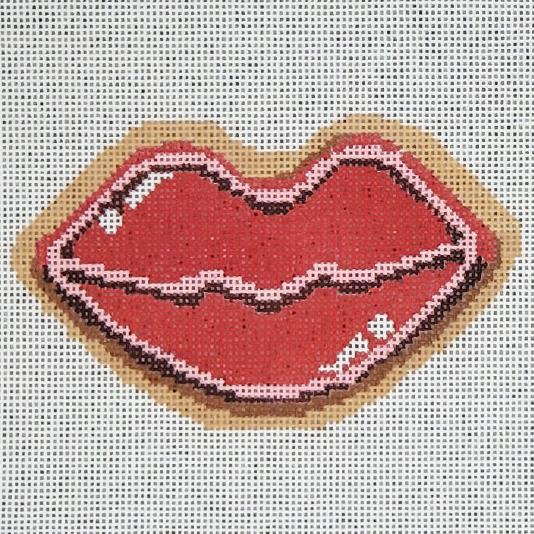 Lips (Bargello Lips) Cookie w/Stitch Guide LL-C-17