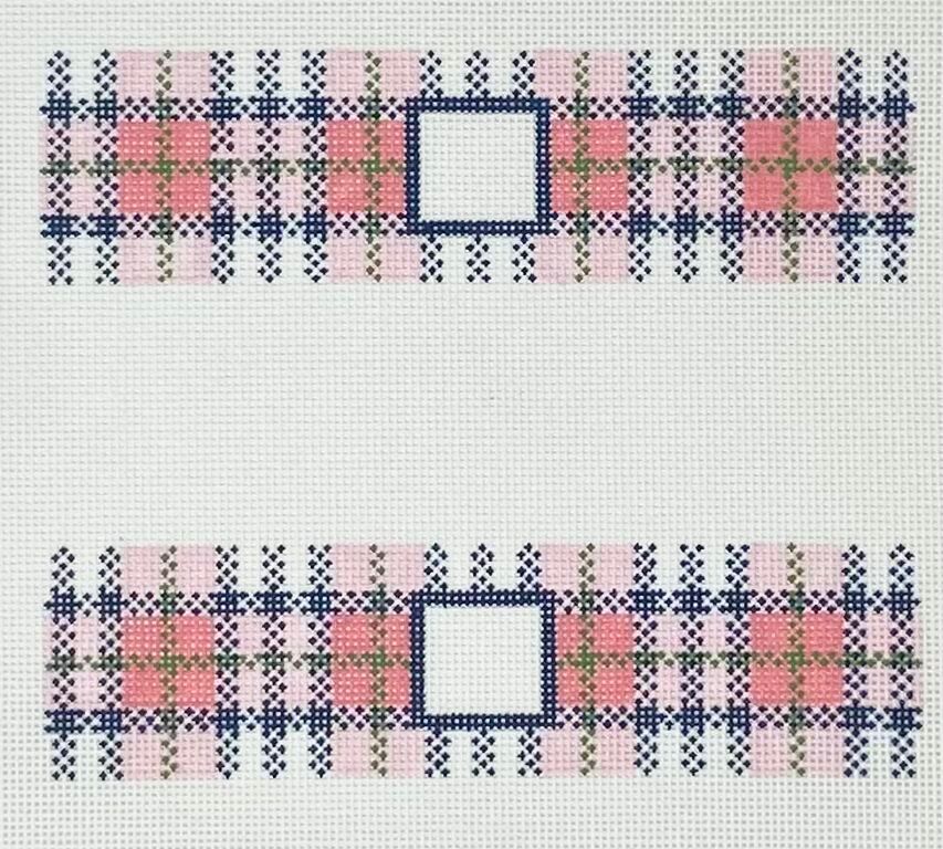 Pink Plaid-Napkin Rings, Bookmarks or Cuffs N-02