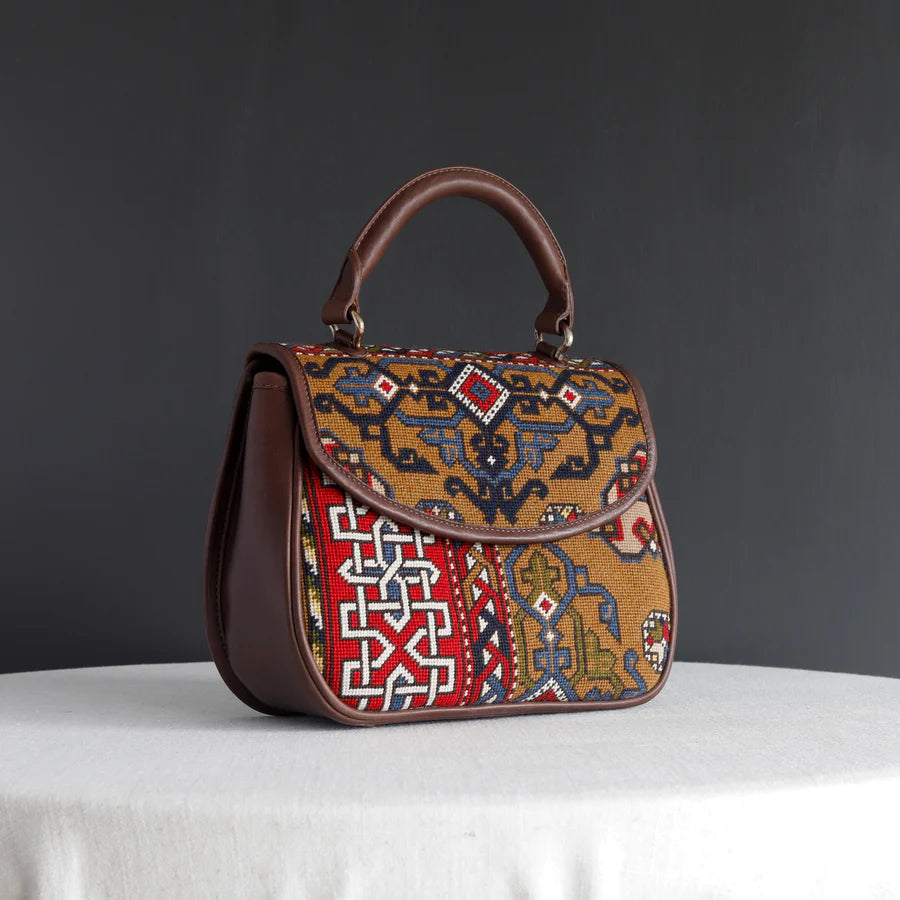 Holbein Purse - Red/Brown