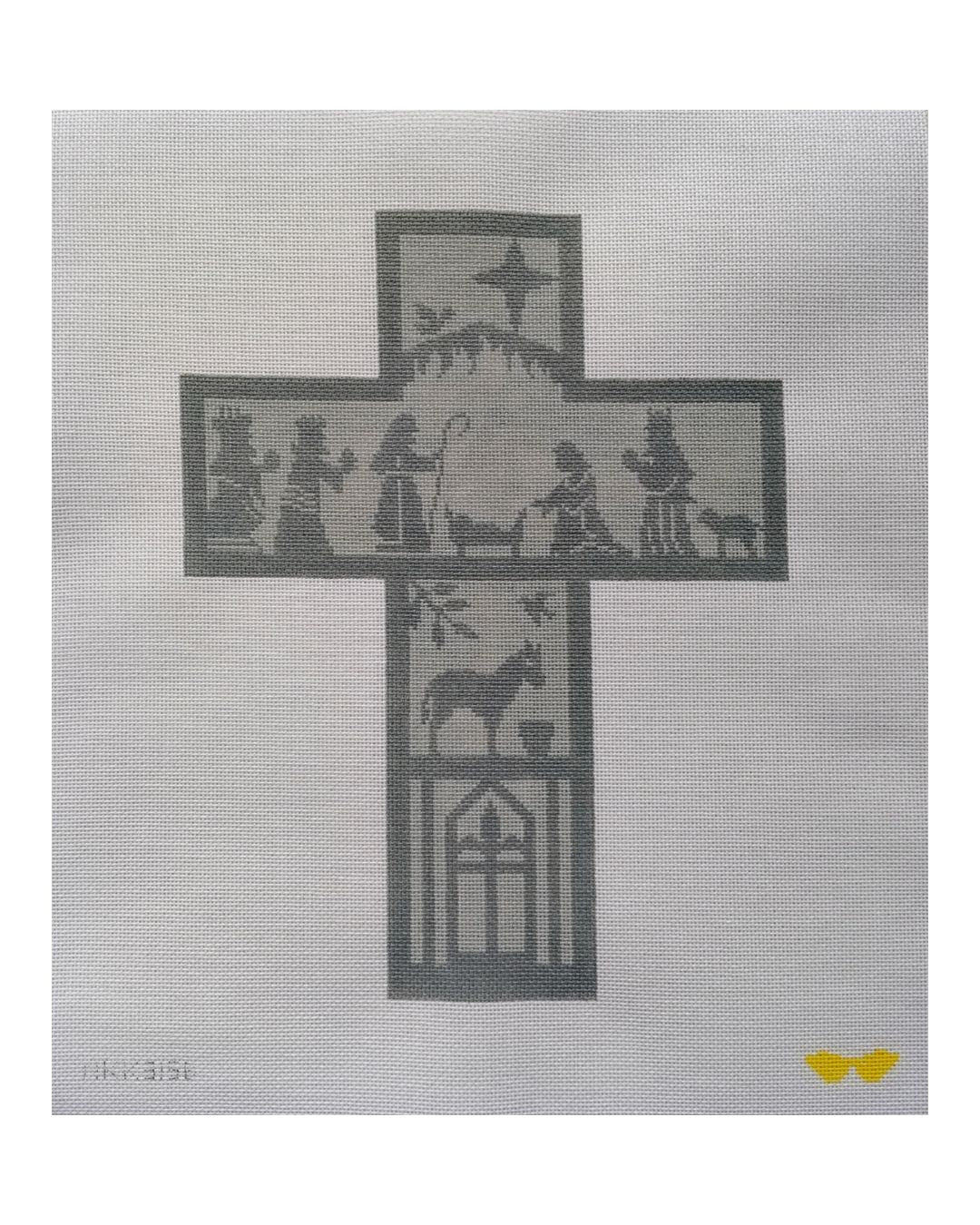 Nativity Cross Grey Scale NKK315B