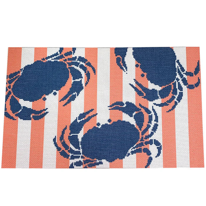 Crab Stencil on Coral Bolster NTG-TS282