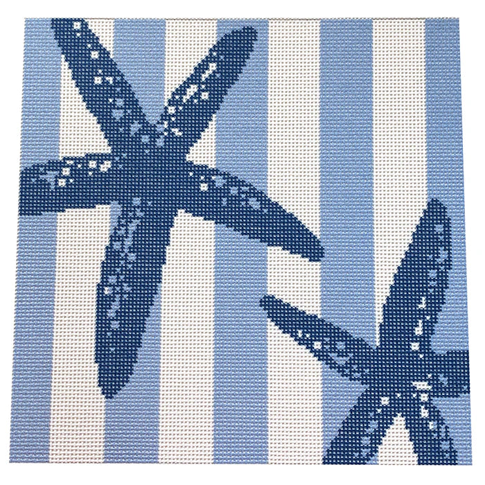 Starfish Stencil on Blue Square NTG TS284