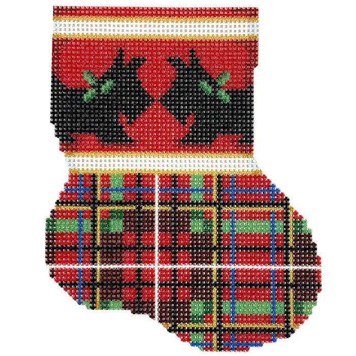 Scottie/Plaid Mini Sock- NTG TS517