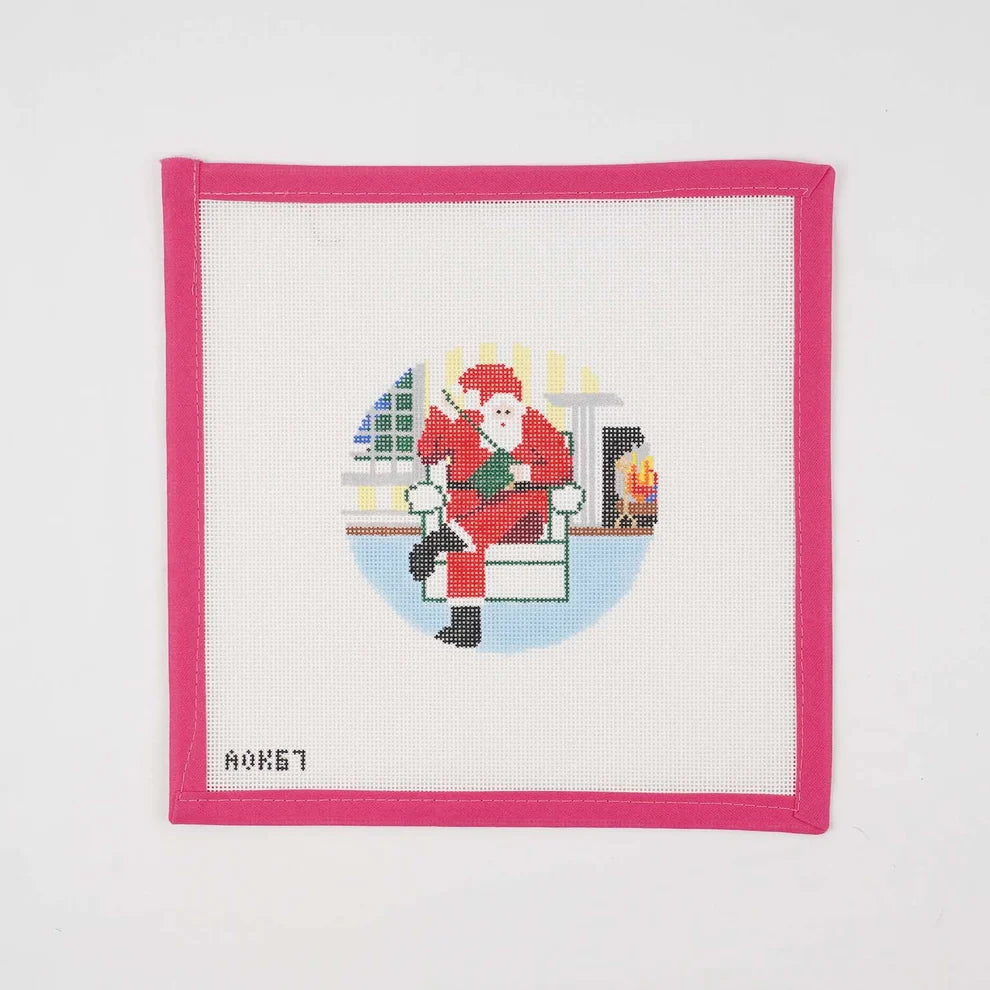 Sporty Santa - Needlepointing AOK67