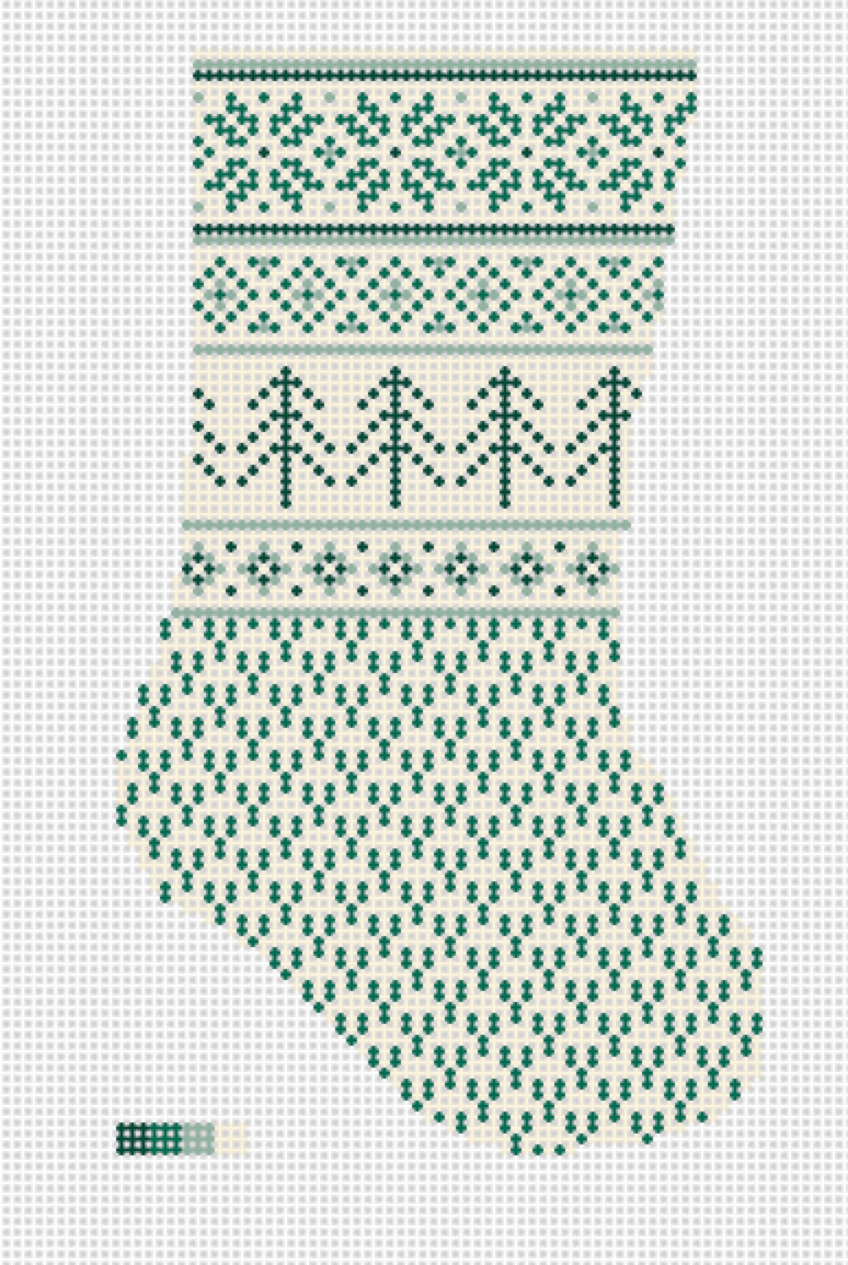 Nordic Collection Green Mini Sock