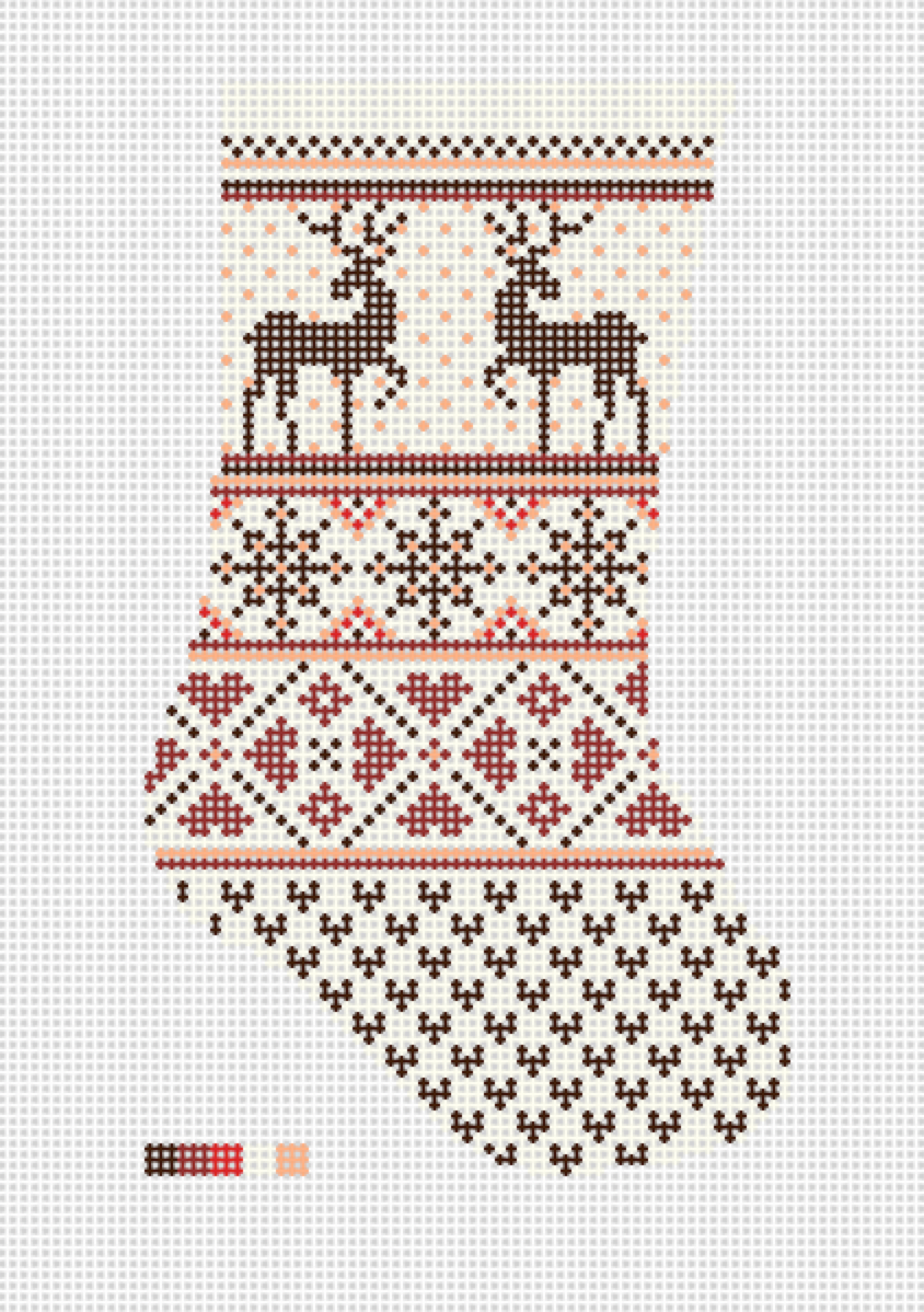 Nordic Collection Reindeer Mini Sock