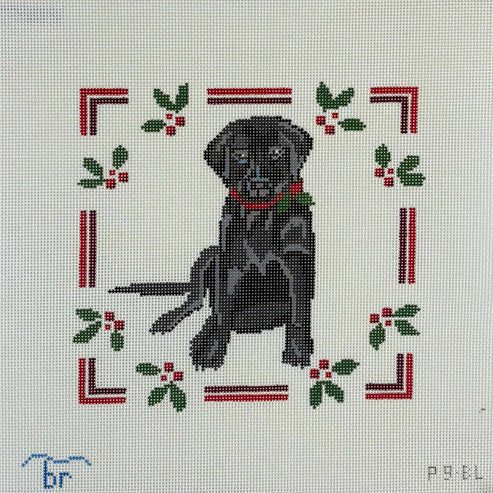 Black Lab Puppy w/ Holly P9-BL