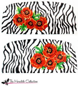Zebra with Orange Poppies PB-471