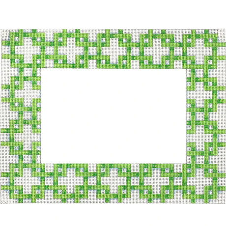 Green/White Lattice Frame - ATpf276