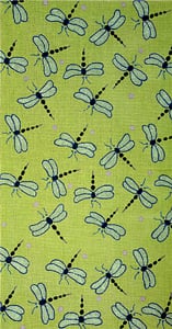 Dragonflies on lime Kate's Bag PK-225