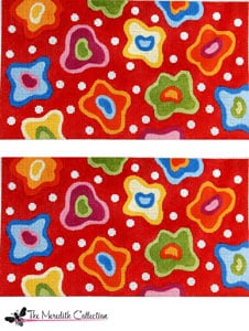 Dotty Floral-red bkg PQ-424a