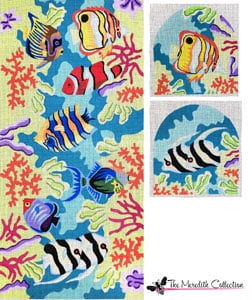 Underwater Tropical Fish satchel - med. PS-176m