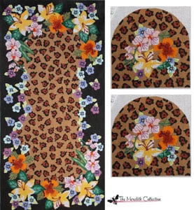 Leopard Skins w/Orchids & Lilies PS-332m