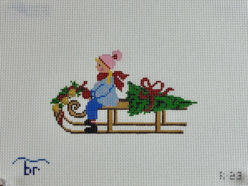Festive Sled - girl R23