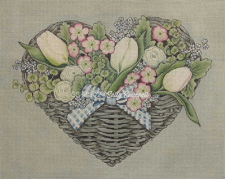 Heart Basket Floral SS-MS02
