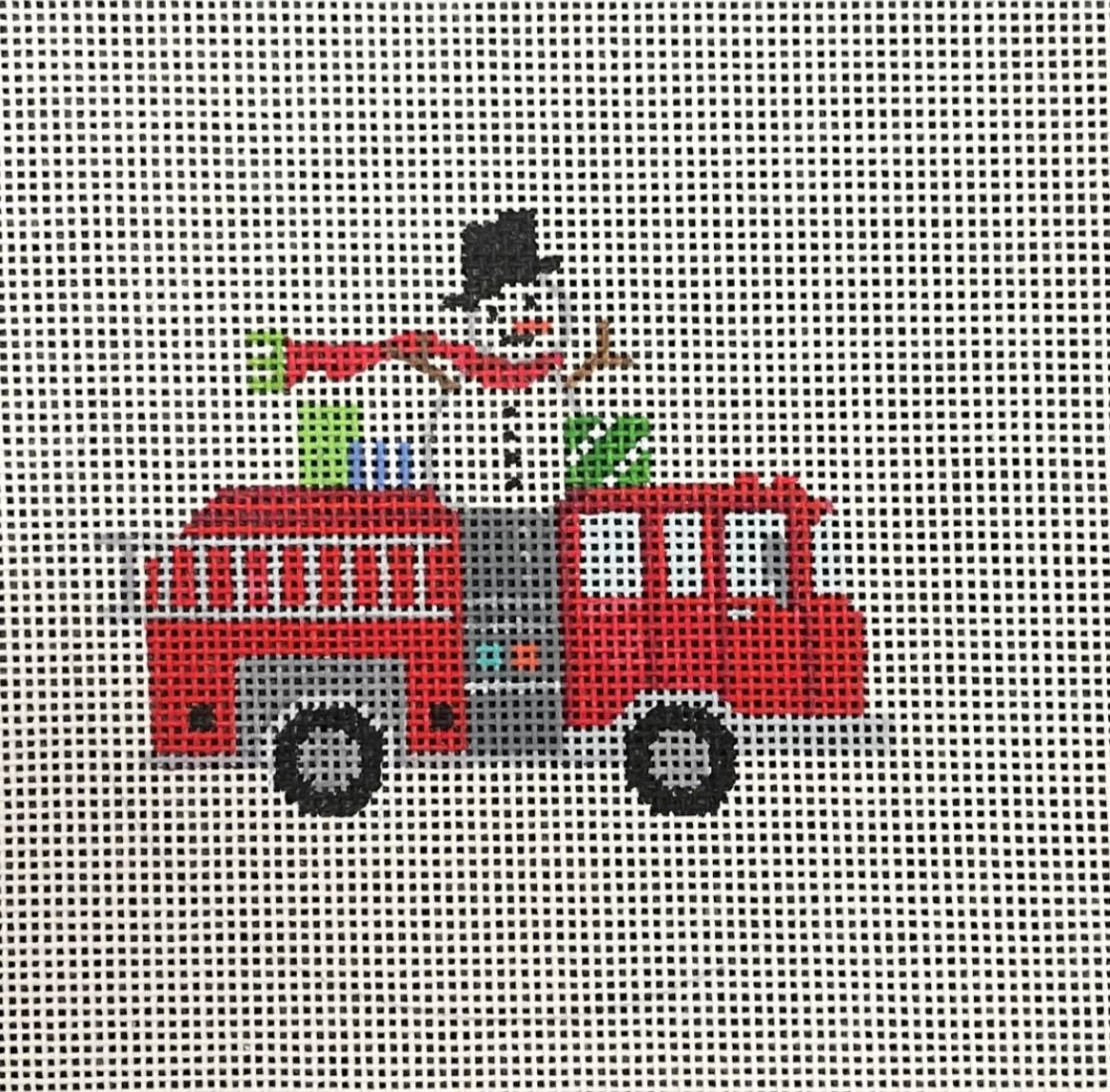 Firetruck with Snowman AL-068