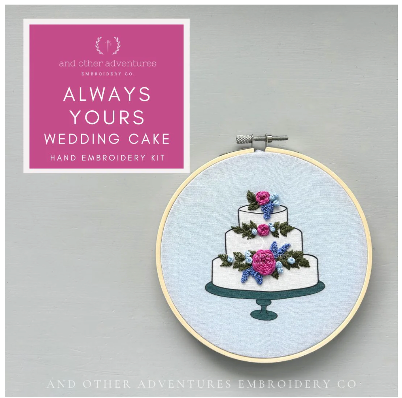 Always Yours Wedding Cake Embroidery Kit
