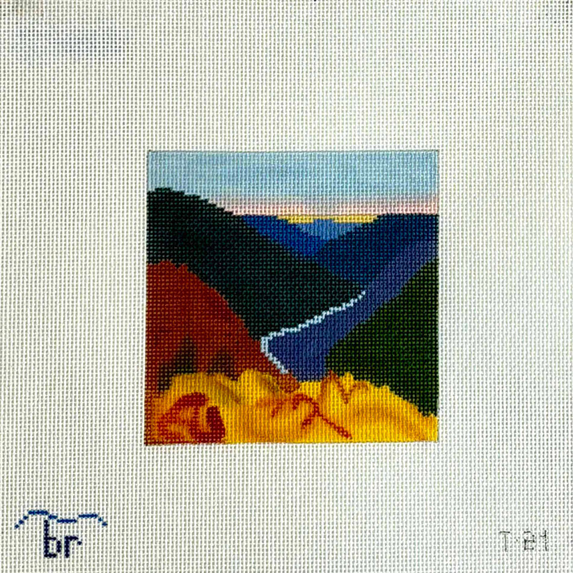 Autumn Mountain View - 4" sq T21
