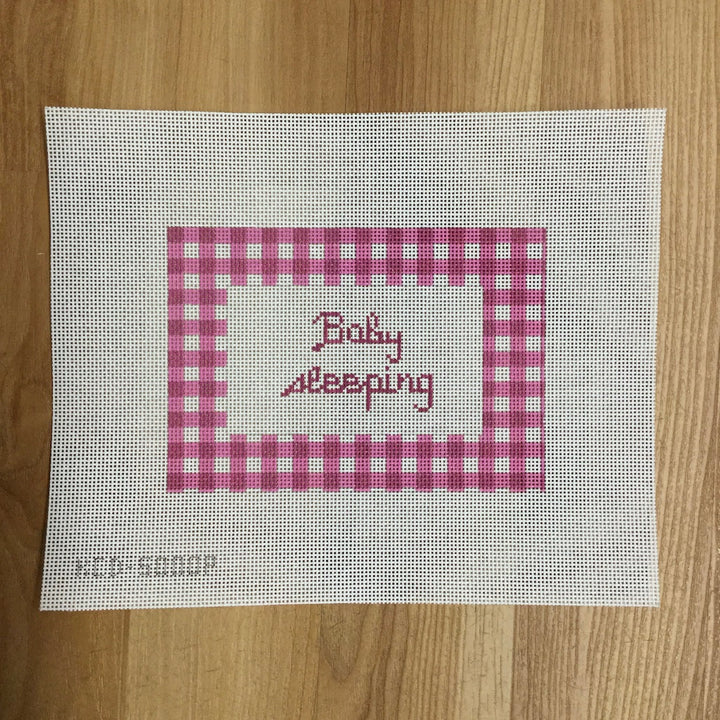 Gingham Baby Sleeping - Pink KCD5000P