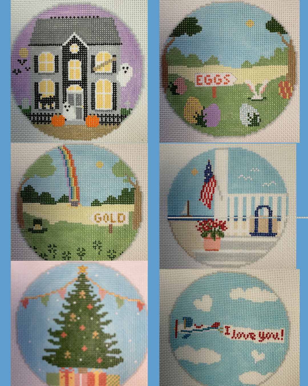 'Tis the Season Needlepoint Club designed by Stitch Style exclusively ours