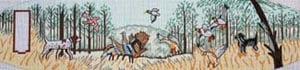 Bird Hunt scene cummerbund W-55