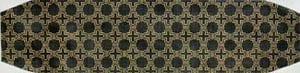 Black and Gold Moroccan Tile W-97a