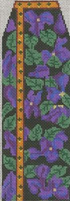 Violets Needle Case - Black WG11662N