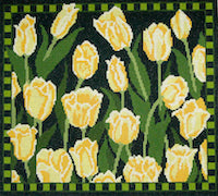 W-Yellow Tulip Pillow  11 X 12 WG12013