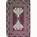 Napoleon's Bees Purse, 3pc, plum & cream WG12163