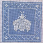 Napoleon's Bee Square Pillow Wedgewood & White 13M Wg12180