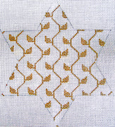 W-Star of David - Gold and White Wg12368