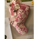 Karen's Damask Stocking - Pink & Ivory WG12589