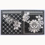Karen's Damask Needle Case - Black and Ivory Wg12678N