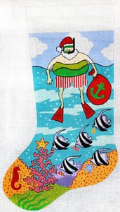 Santa Afloat Stocking X-85a