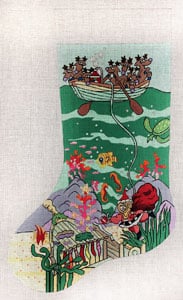 Underwater Santa Scuba stocking X-85