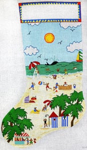 Beach Scene Stocking X-95