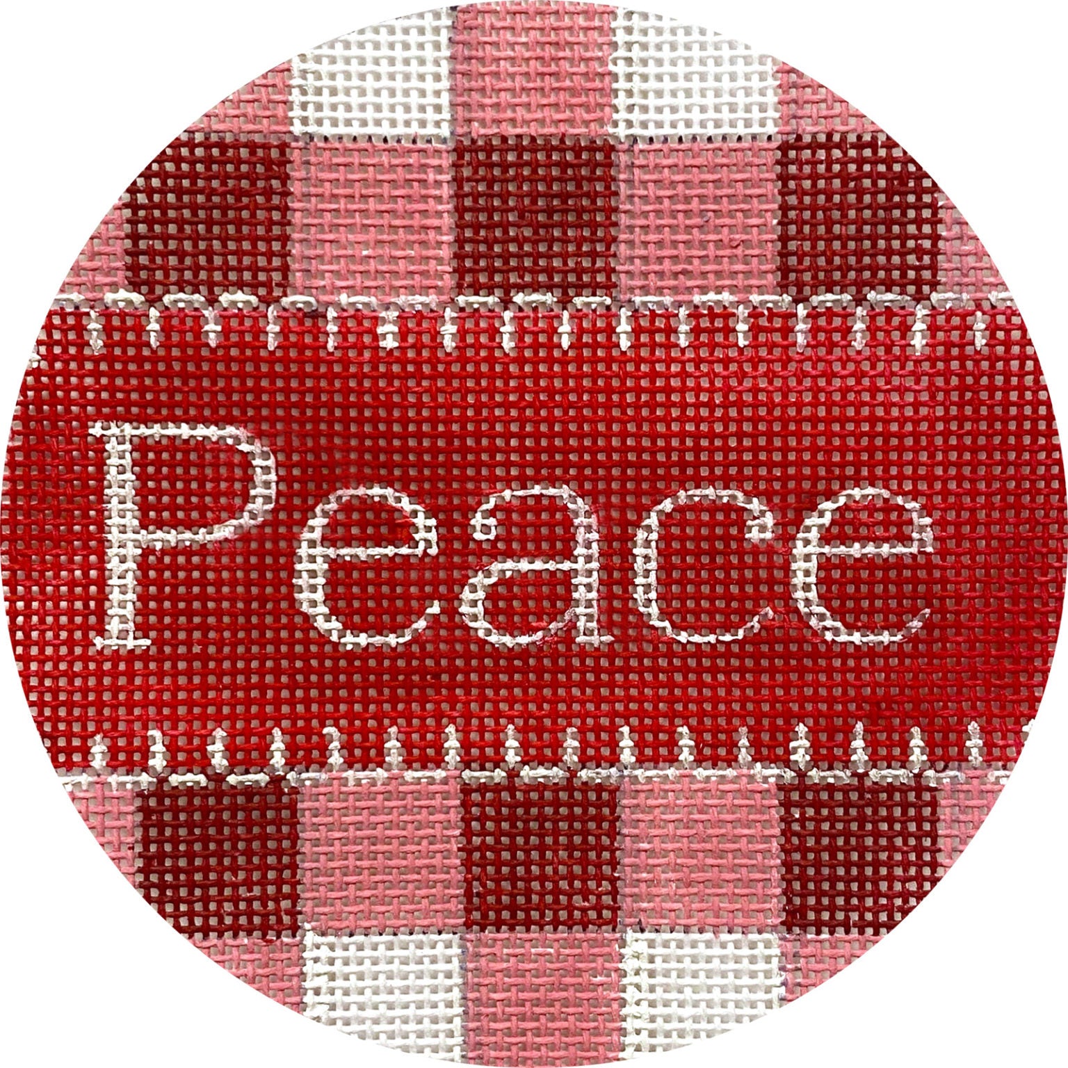 Peace Gingham in Red X435