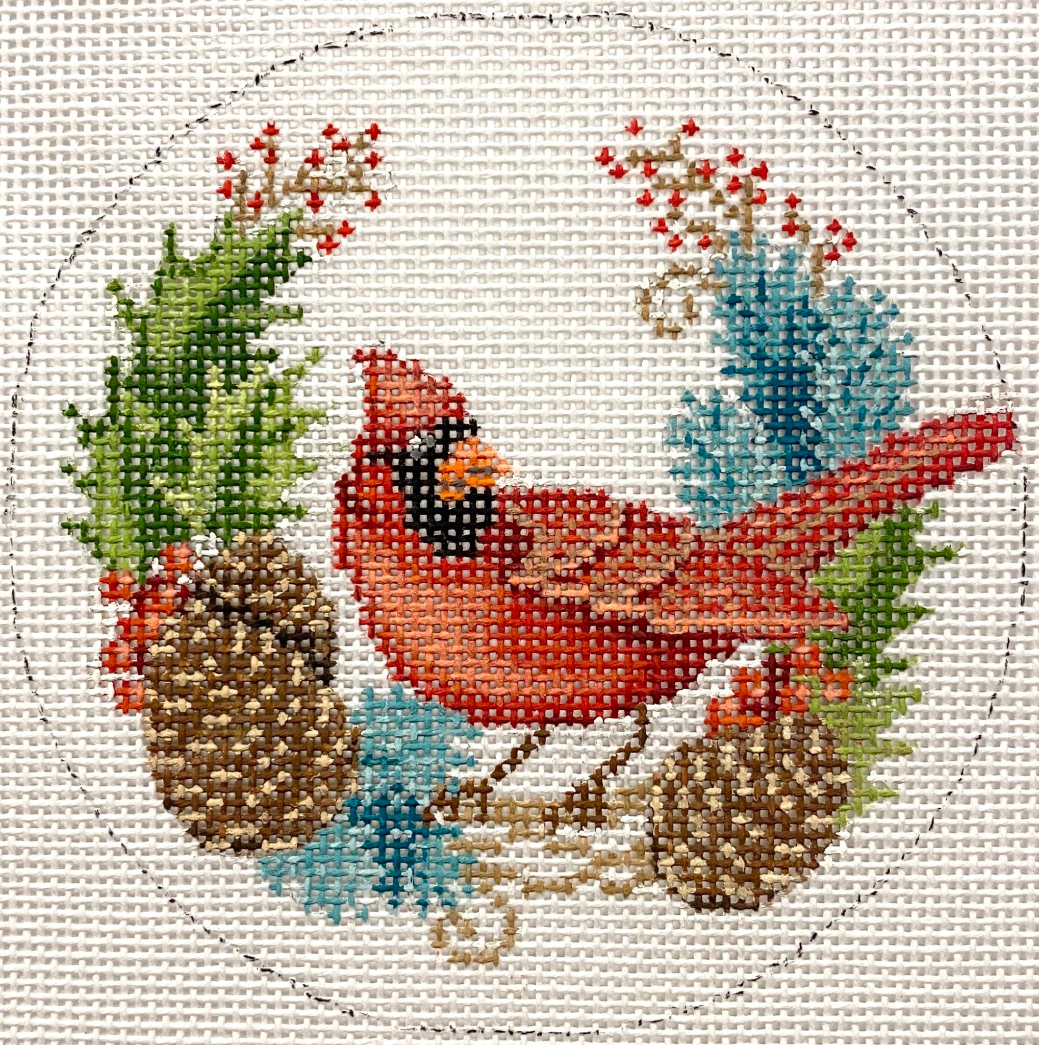 Cardinal & Pinecones X452