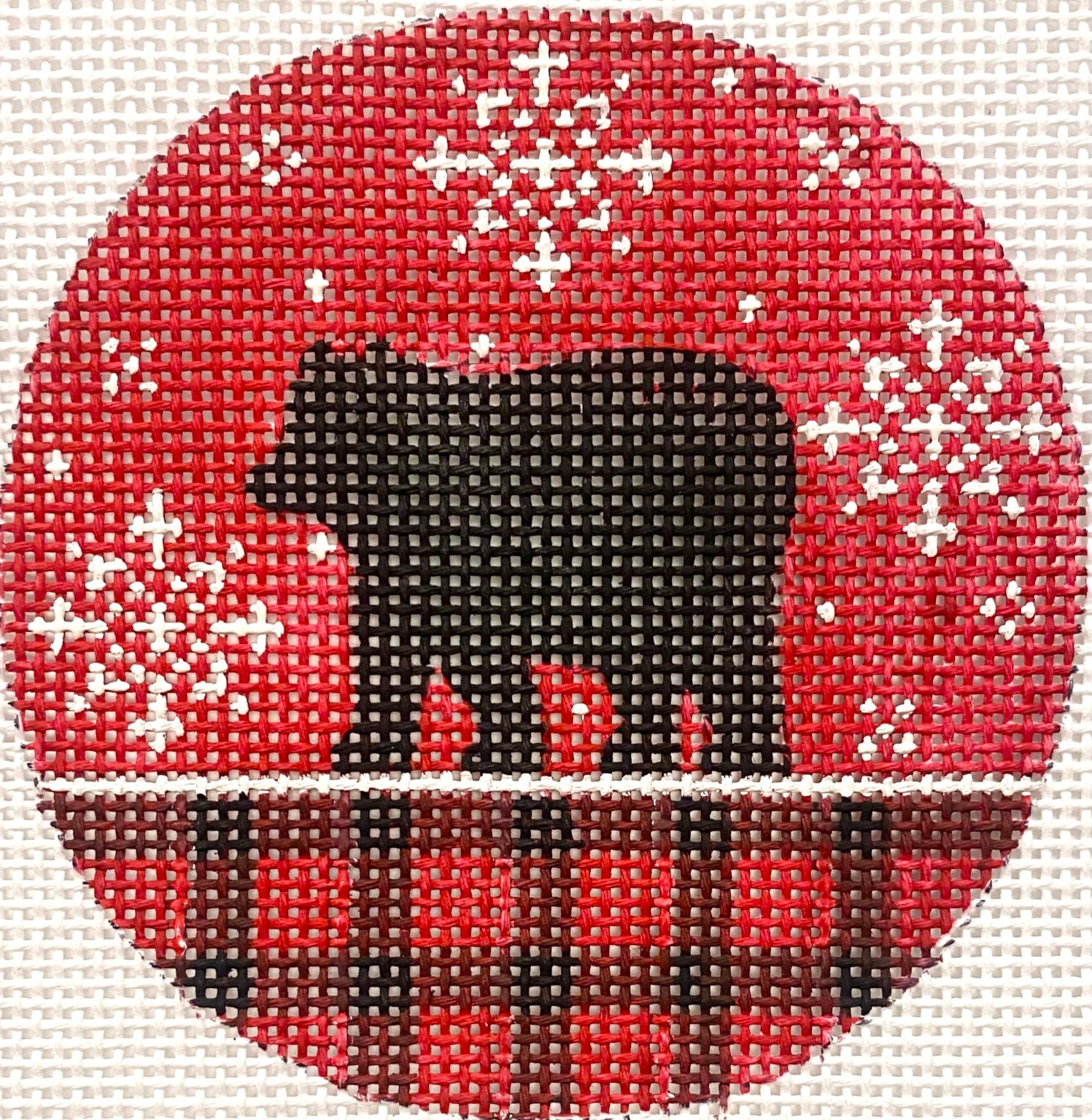 Bear and Red Plaid X474